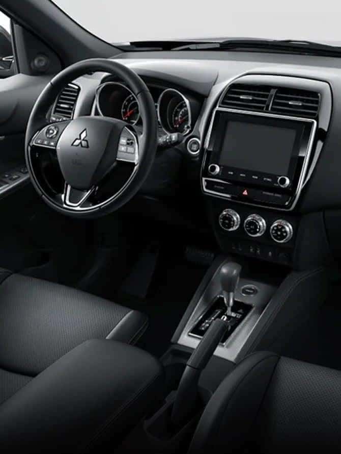 Spacious and modern interior of the 2025 Mitsubishi Outlander Sport.
