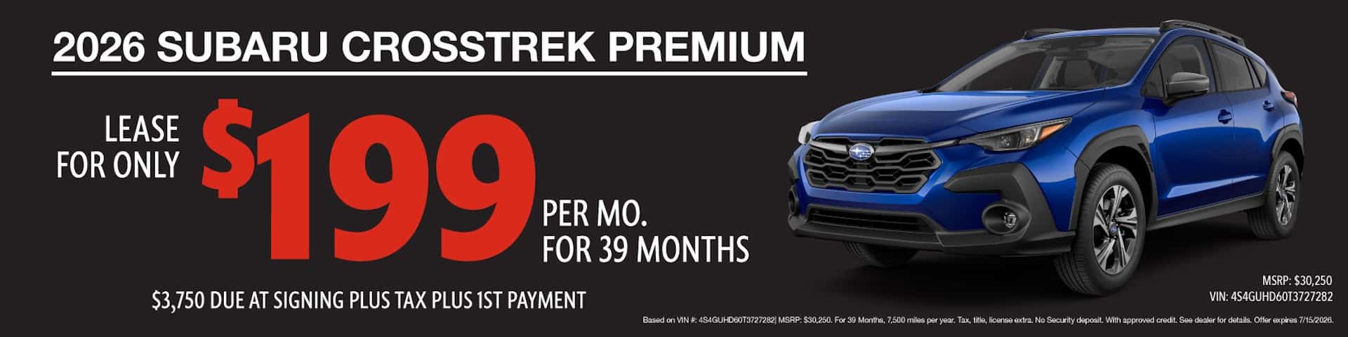 crosstrek offer