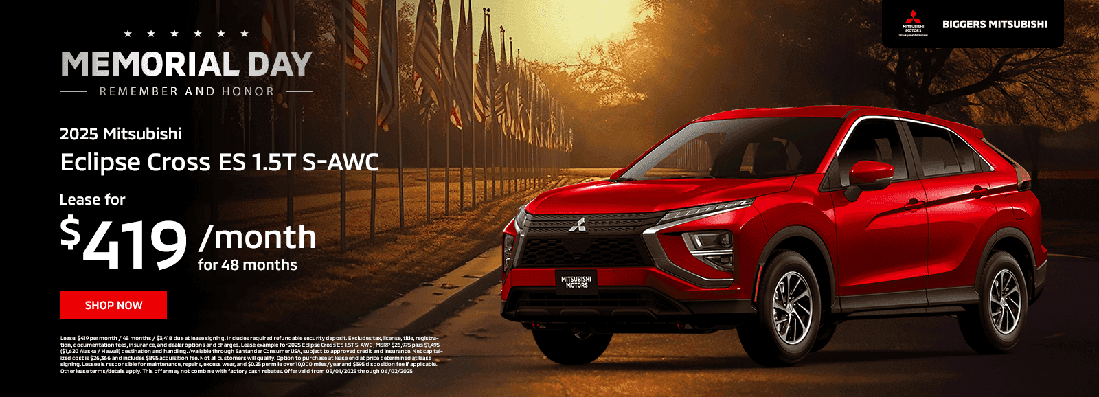 2025 Mitsubishi Eclipse Cross ES 1.5T S-AWC Lease