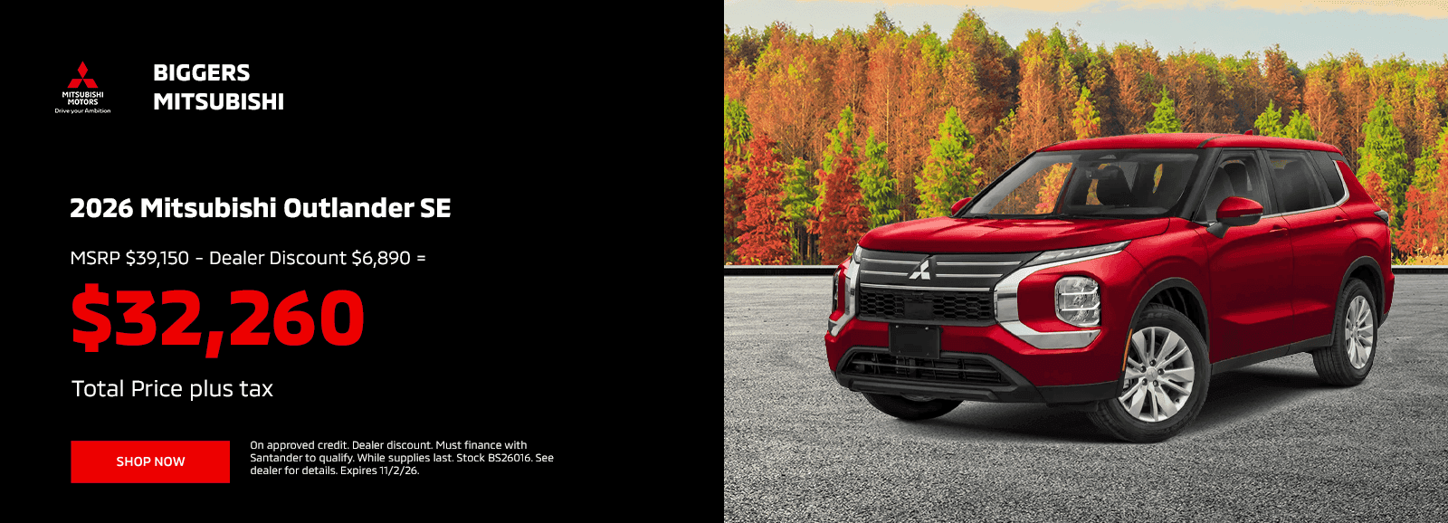 2026 Mitsubishi Outlander SE