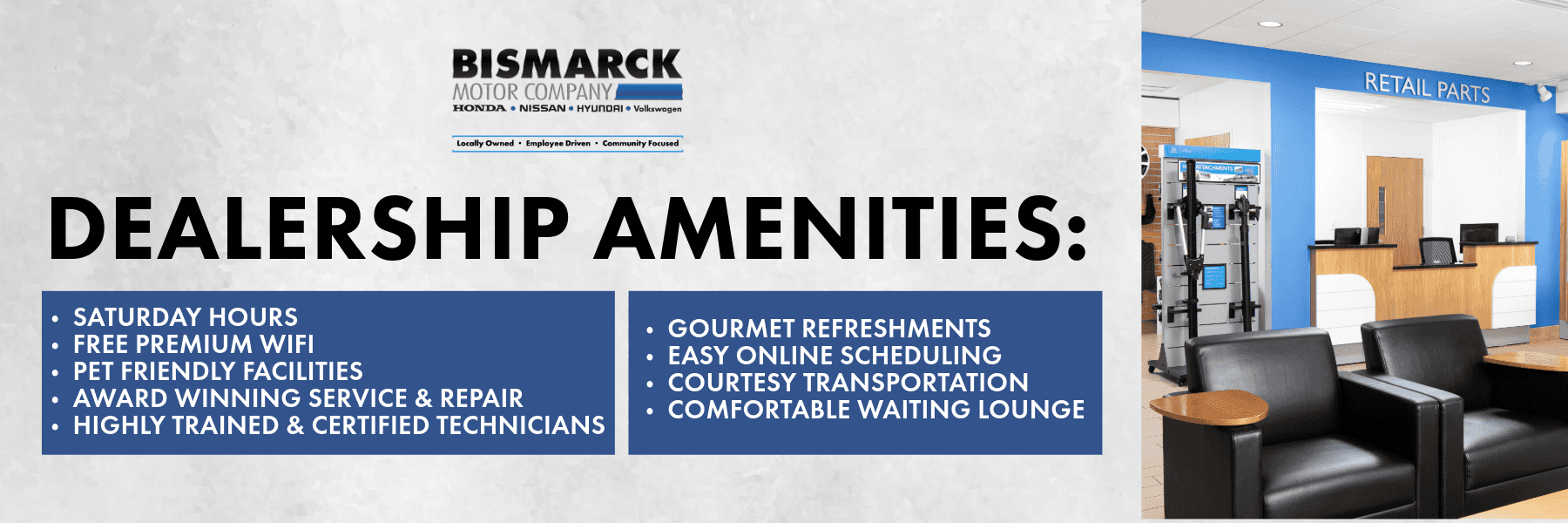 dealership amenities