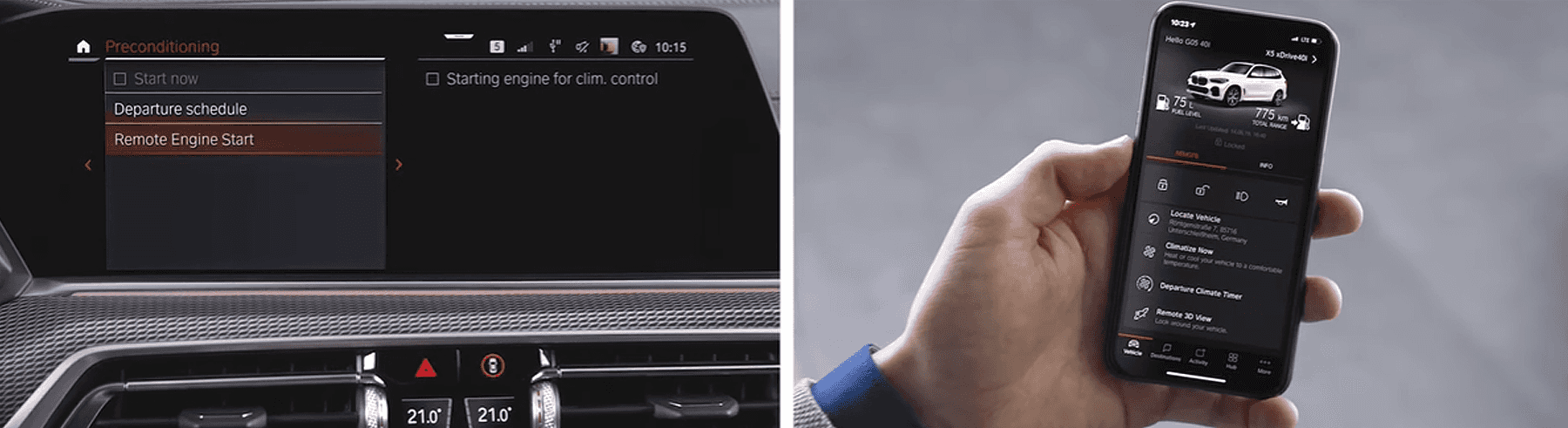 2021 bmw remote start