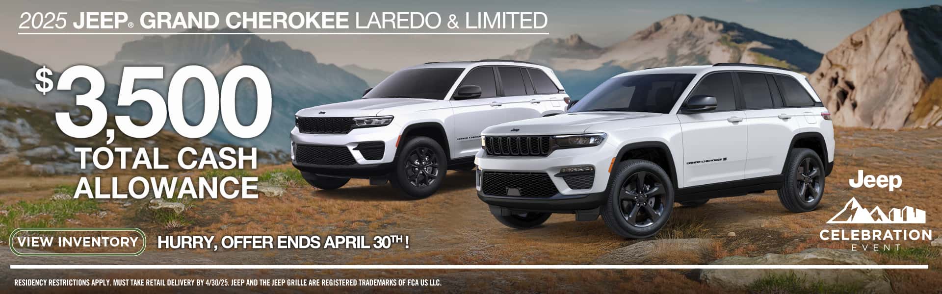 April Jeep Grand Cherokee