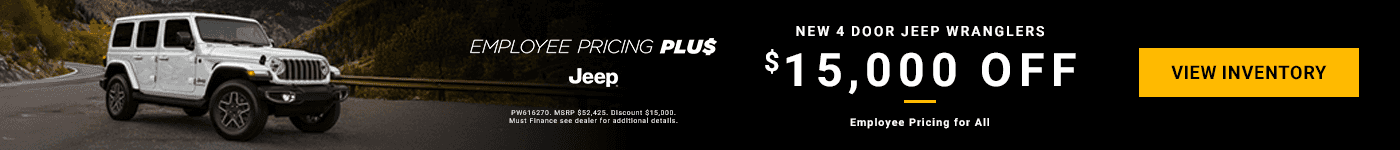 $15,000 Off Jeep Wranglers