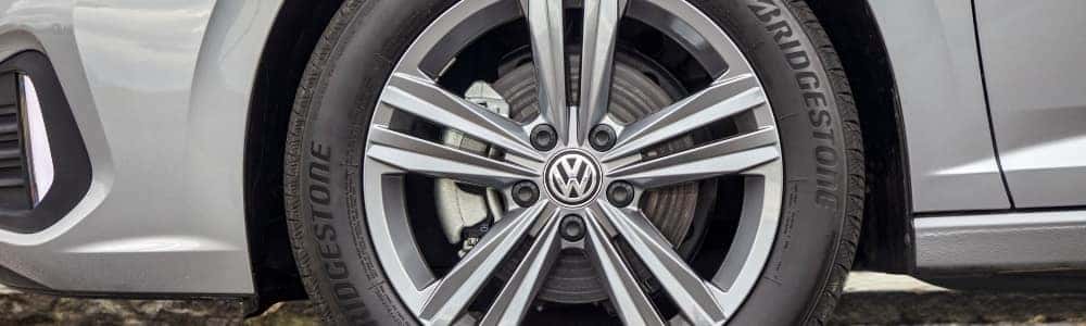 wheel on silver 2022 VW Jetta