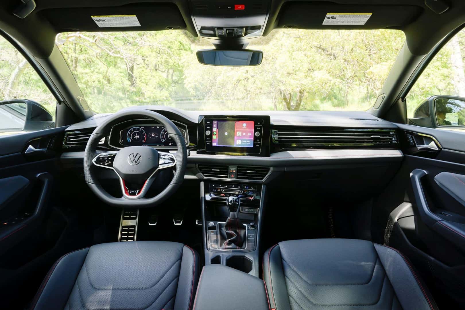 The Front Interior Of The Family Friendly 2025 VW Jetta GLI