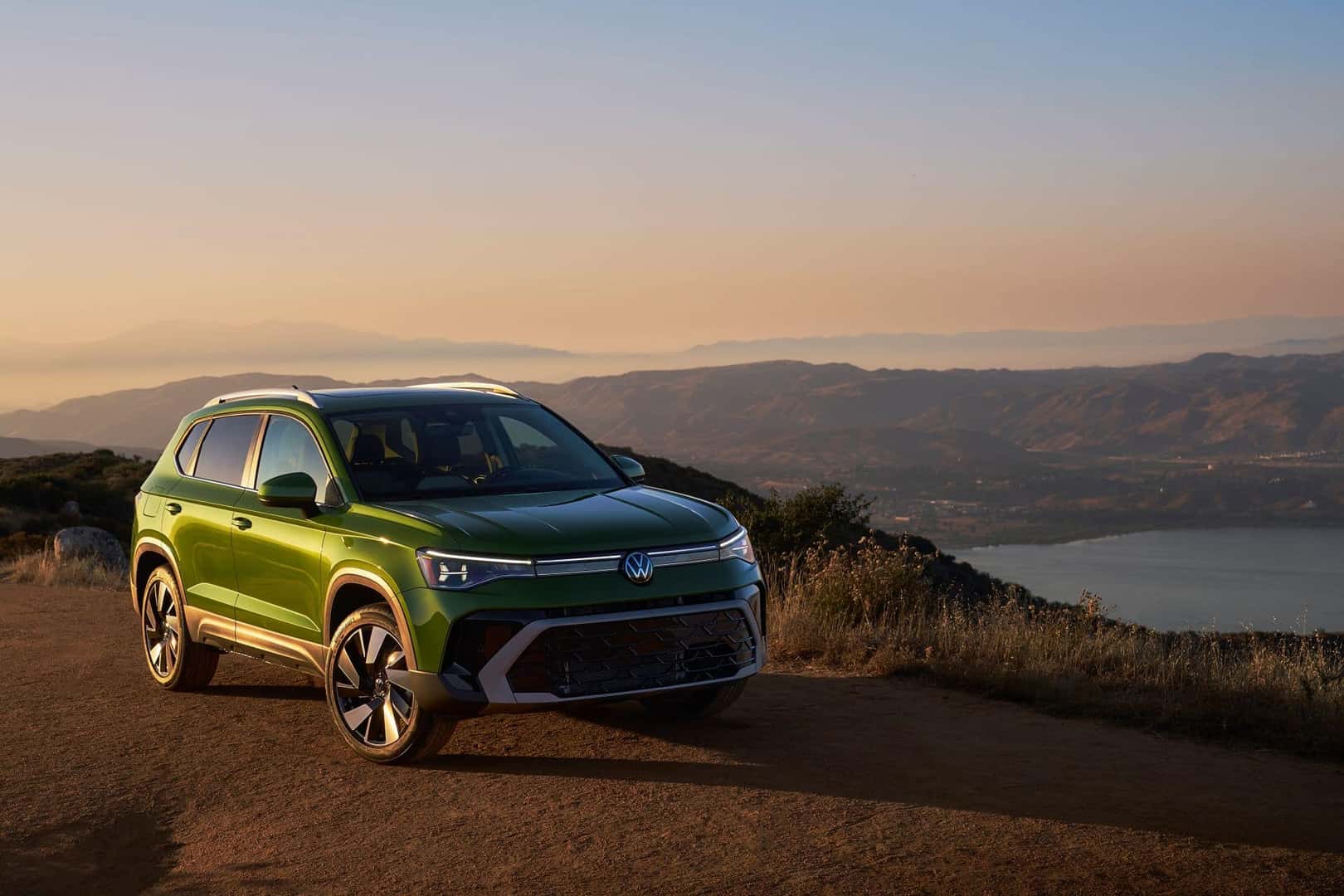 The Majestic And Powerful 2025 Volkswagen Taos, Facing Away From The Falling Sun