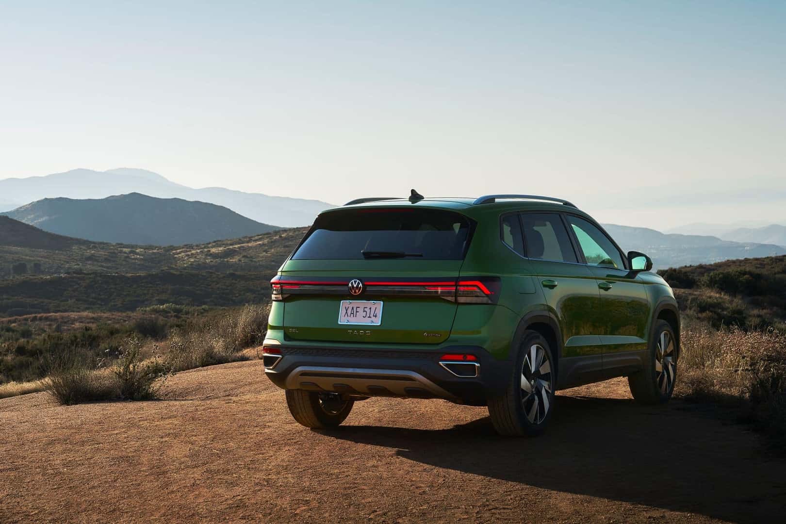 The Glorious Moss Green 2025 VW Taos, Staring Off The Cliff To The Future