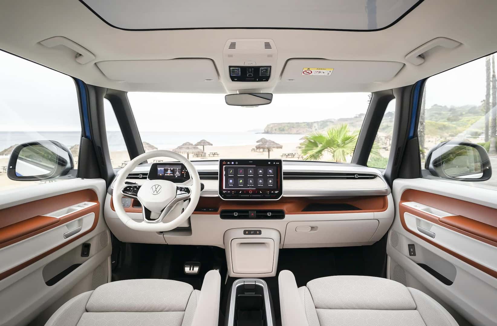 2025 Volkswagen ID.Buzz dashboard with Dune interior
