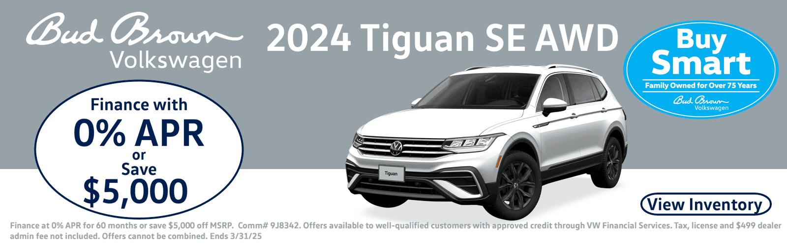 Get 0% APR on new 2024 Tiguan