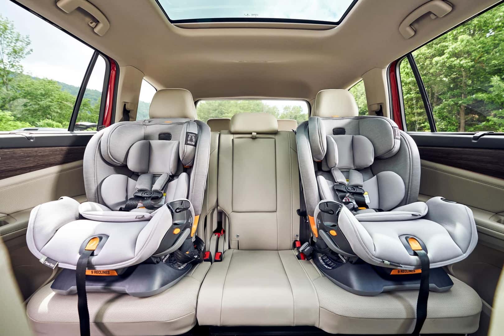 2025 Volkswagen Atlas rear interior with child safety seats