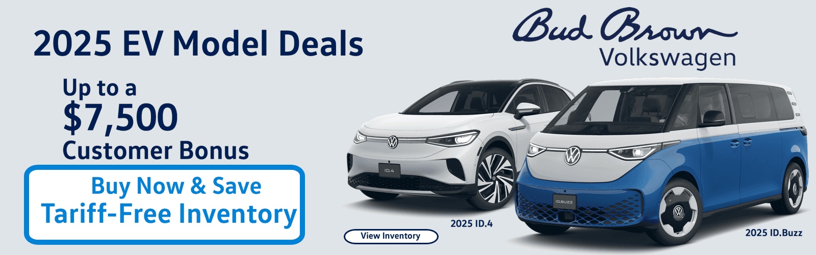 Up to $7,500 Customer Bonus on EV Models