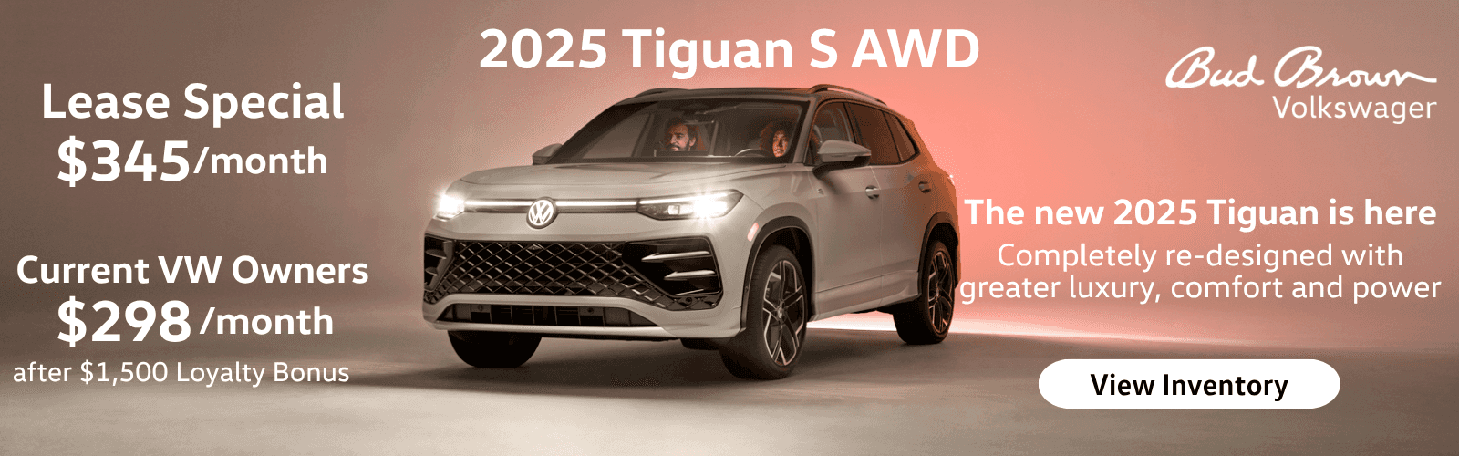 Lease 2025 Tiguan from $298 per month