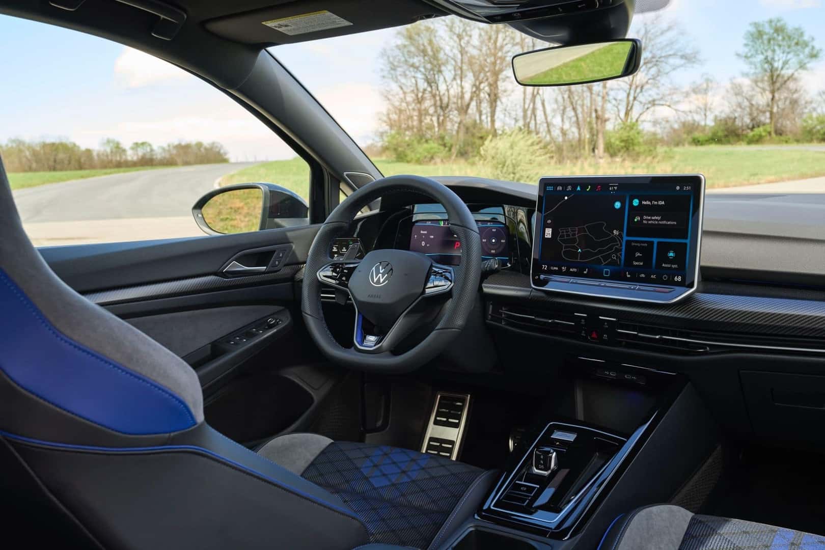 The Fantastic Front Interior Of The Spectacular 2025 VW Golf R Black Edition