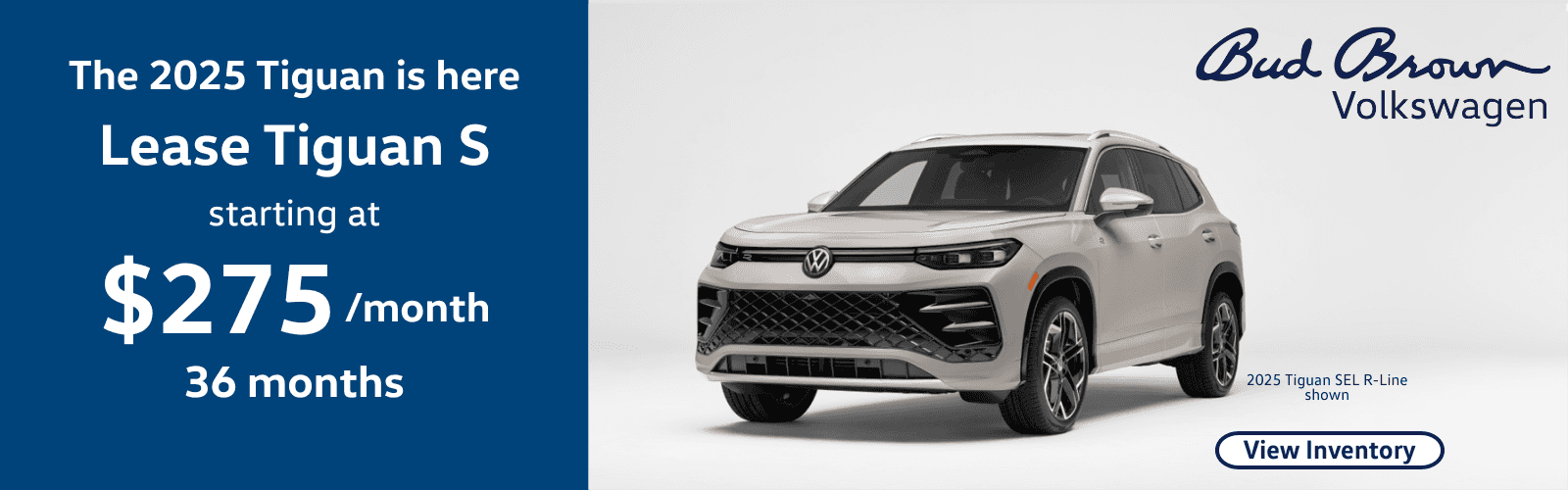 Lease 2025 Tiguan S for $275 per month