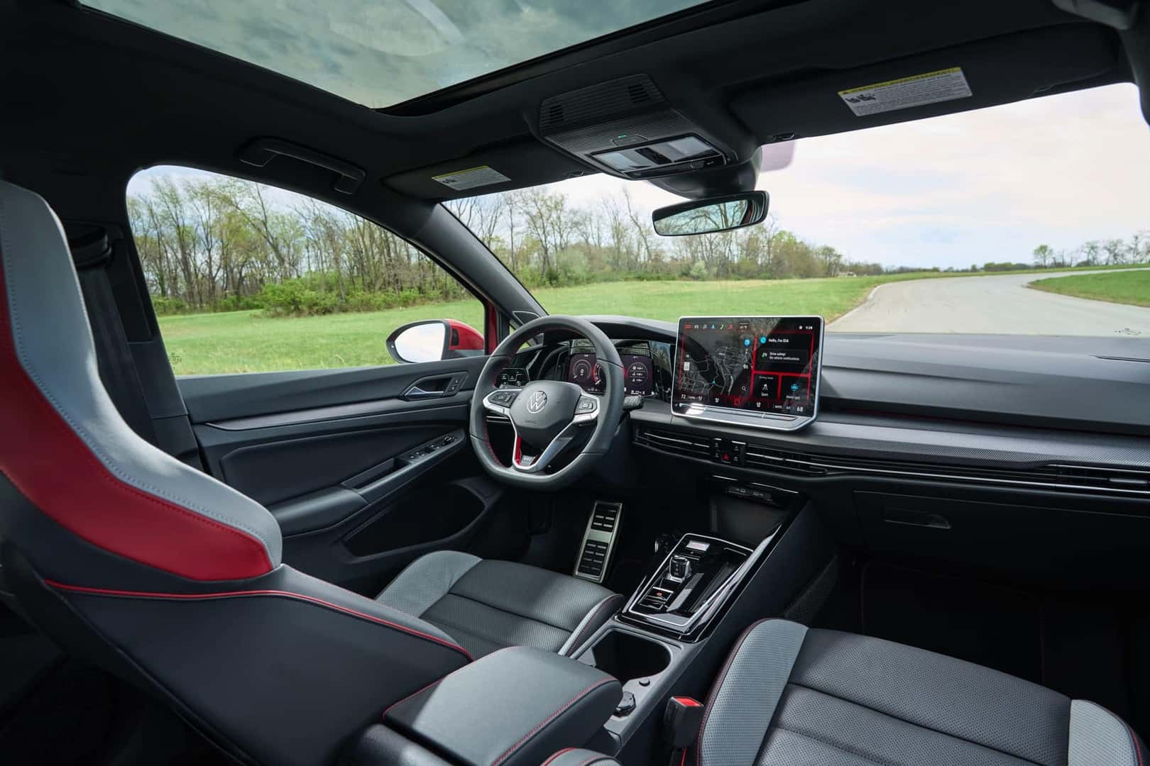 2025 Volkswagen Golf GTI front row interior