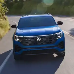 2026 VW Atlas Cross Sport Front View on the Roaad