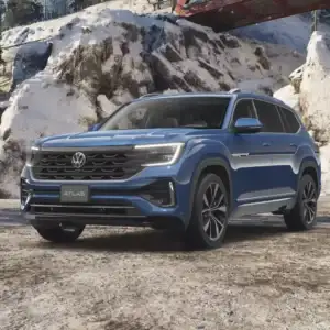 2026 Volkswagen Atlas Parked in the Snow