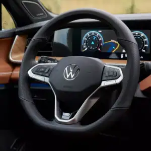 2026 VW Tiguan Leather-Wrapped Heated Steering Wheel