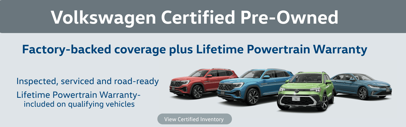 View ourCertified Used Volkswagens