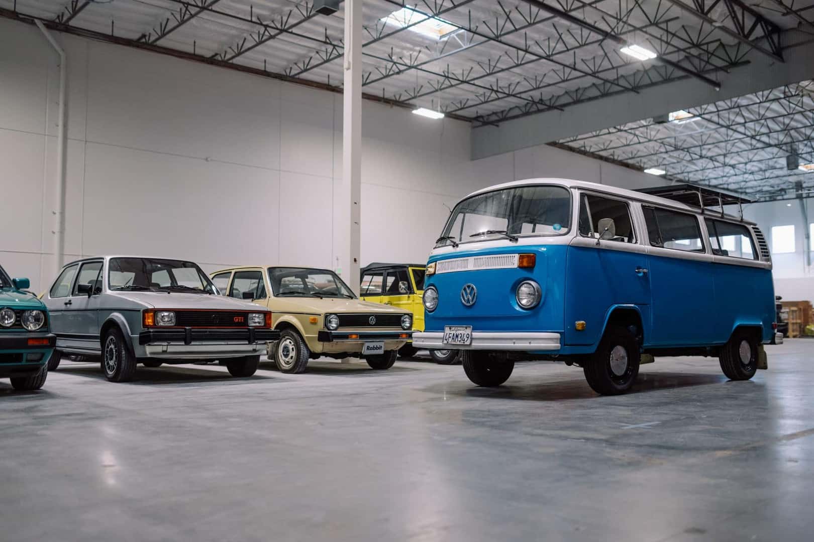 The Restored 1977 VW T2 Bus, Parked Among Other Historical, Restored At Volkswagen Group Of America's Oxnard Facility