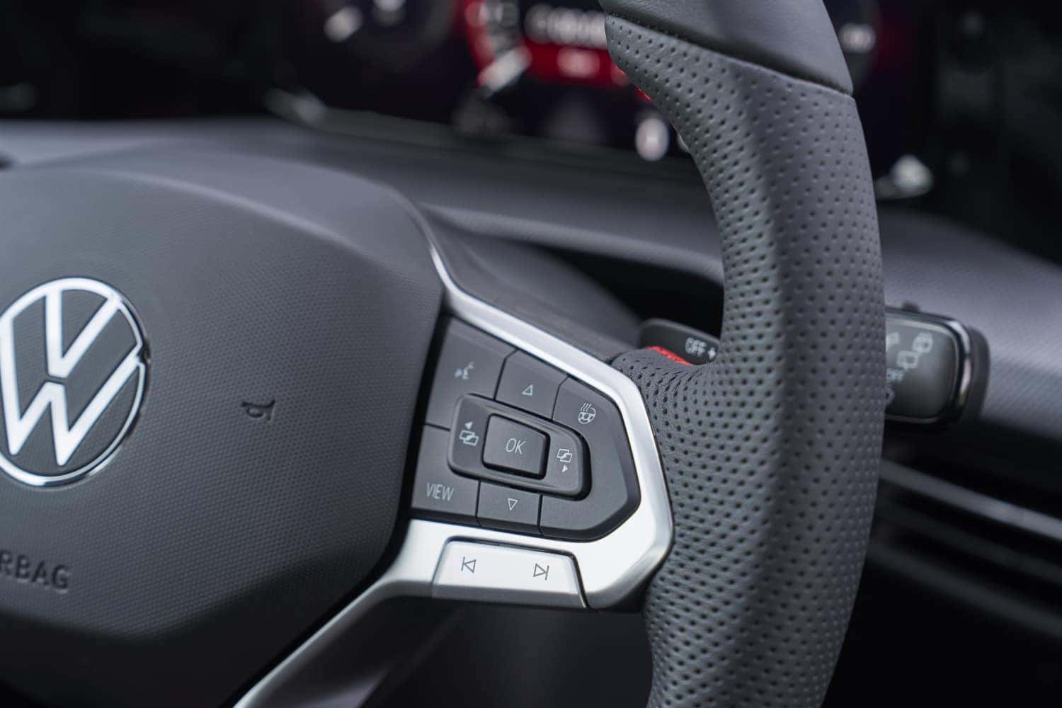 2026 Golf GTI Slate Blue Metallic Steering Wheel