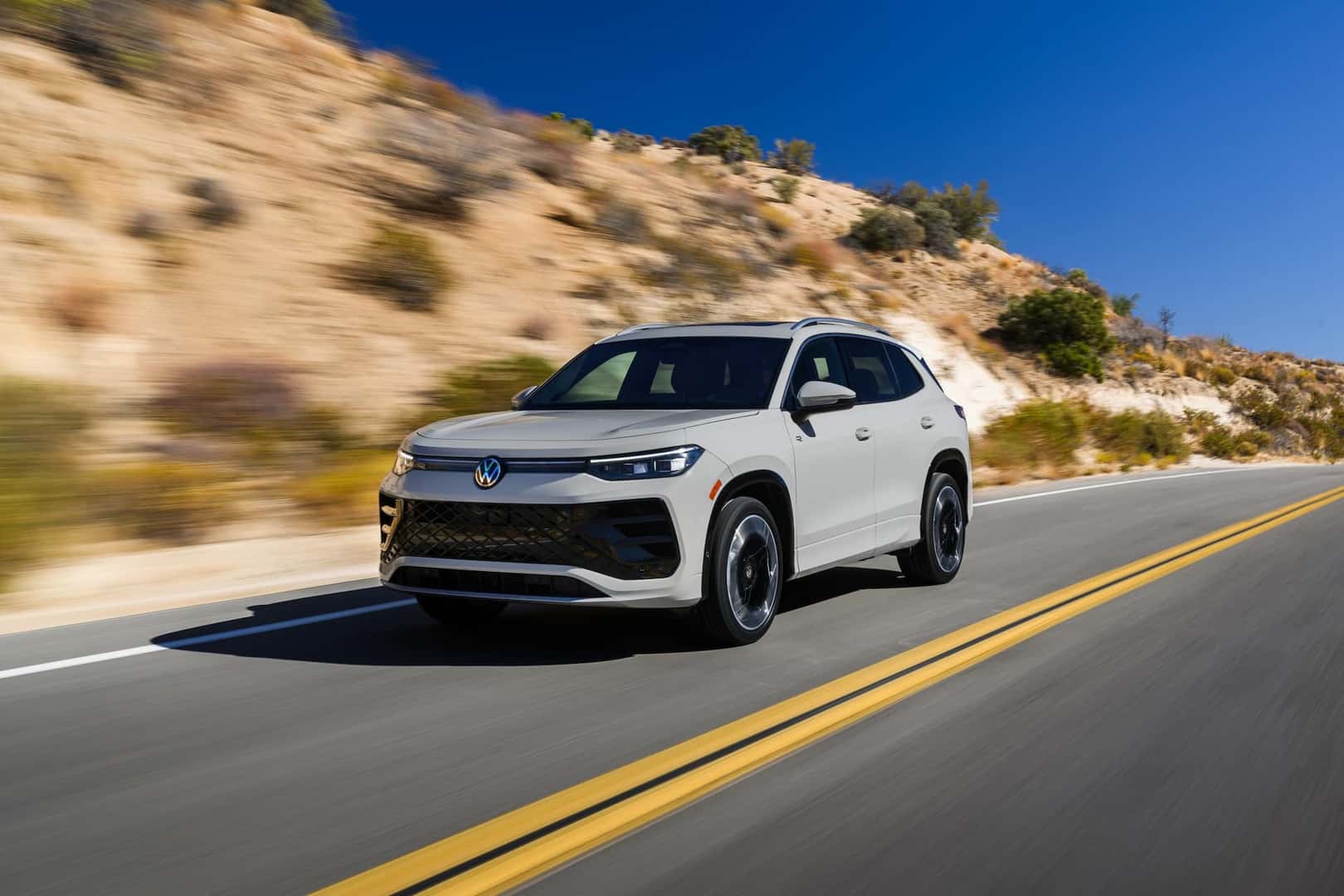 2025 Volkswagen Tiguan RLine Ascot Grey Driver View Car Driving