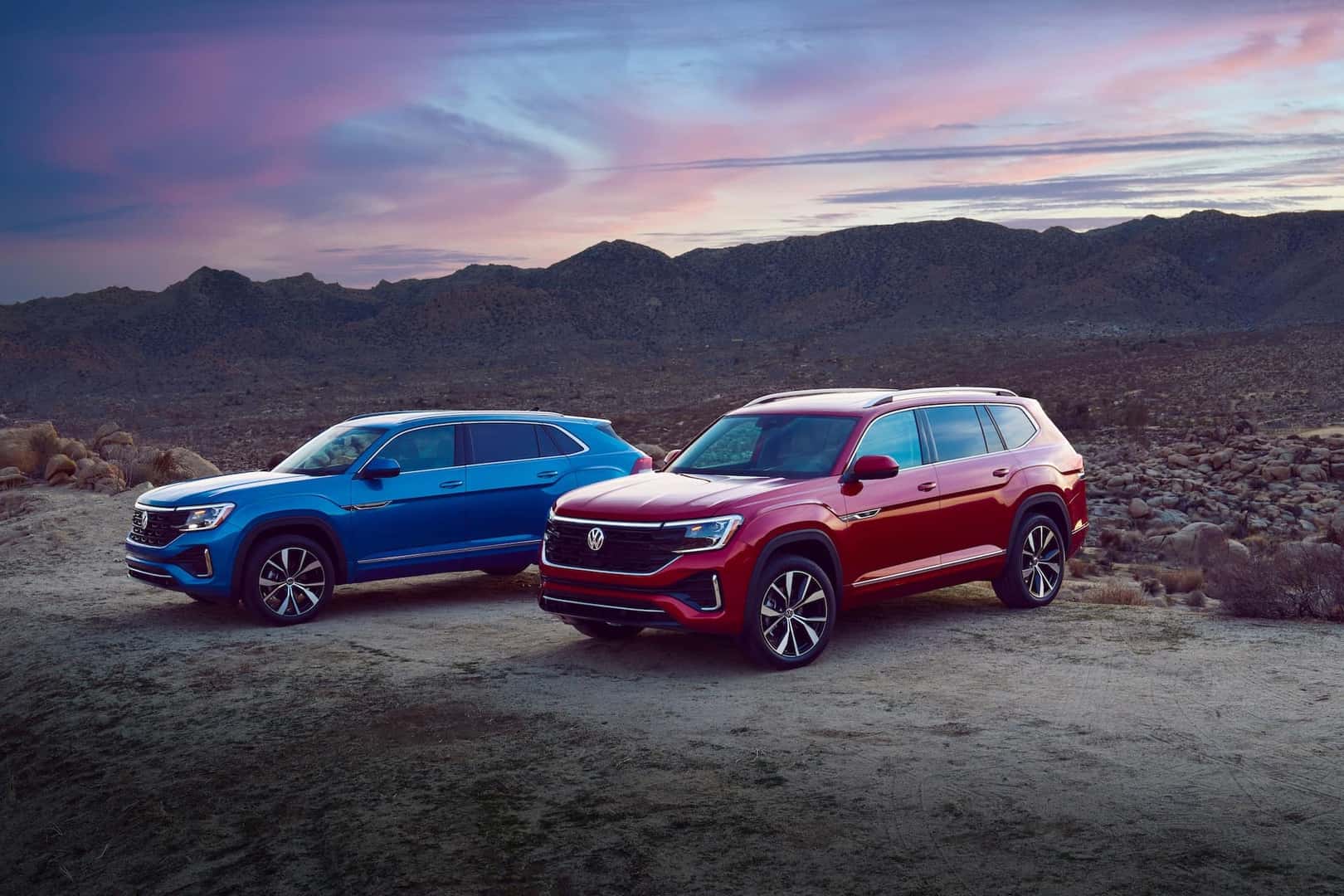 2024 Volkswagen Atlas and Atlas Cross Sport side profiles