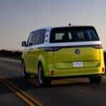 2025 Volkswagen ID Buzz rear in Pomelo Yellow and Candy White