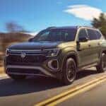 2026 Volkswagen Atlas Avocado Green Metallic in motion