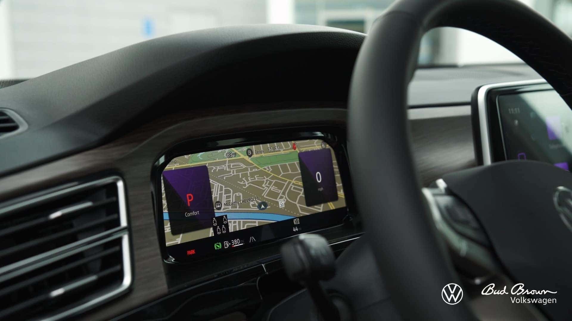 Bud Brown Volkswagen digital cockpit display in vehicle