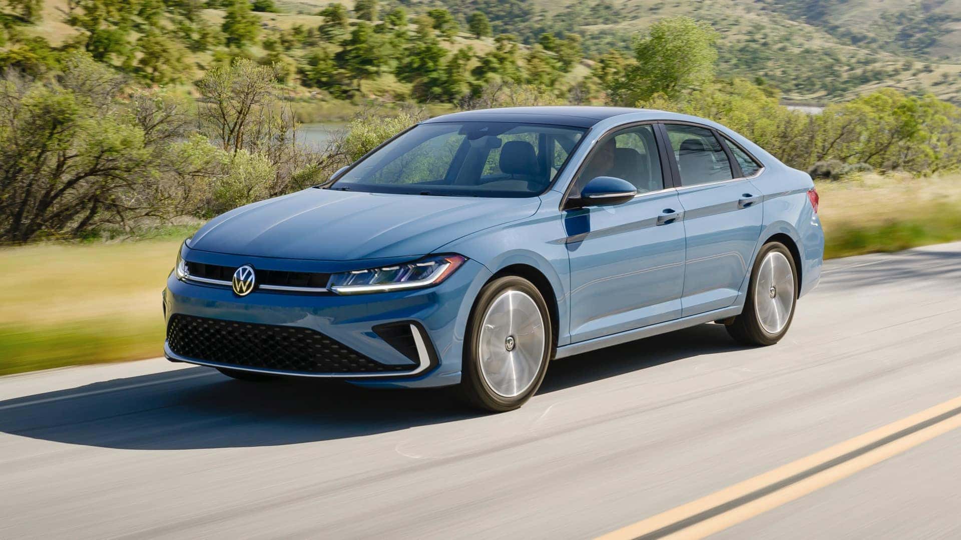 The Budget Friendly And Dependable 2026 Volkswagen Jetta, Driving Swiftly On The Highway