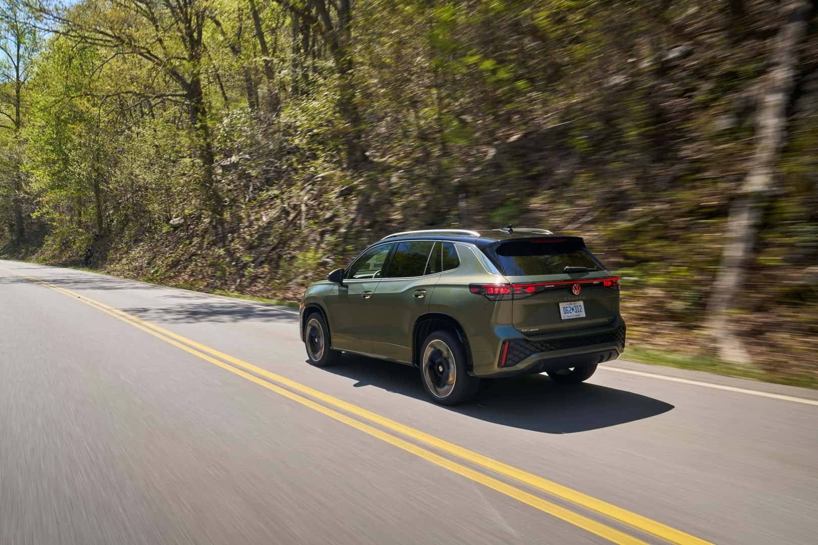 The Lovely And Family Friendly 2026 Volkswagen Tiguan, Driving Past A Fierce Forest