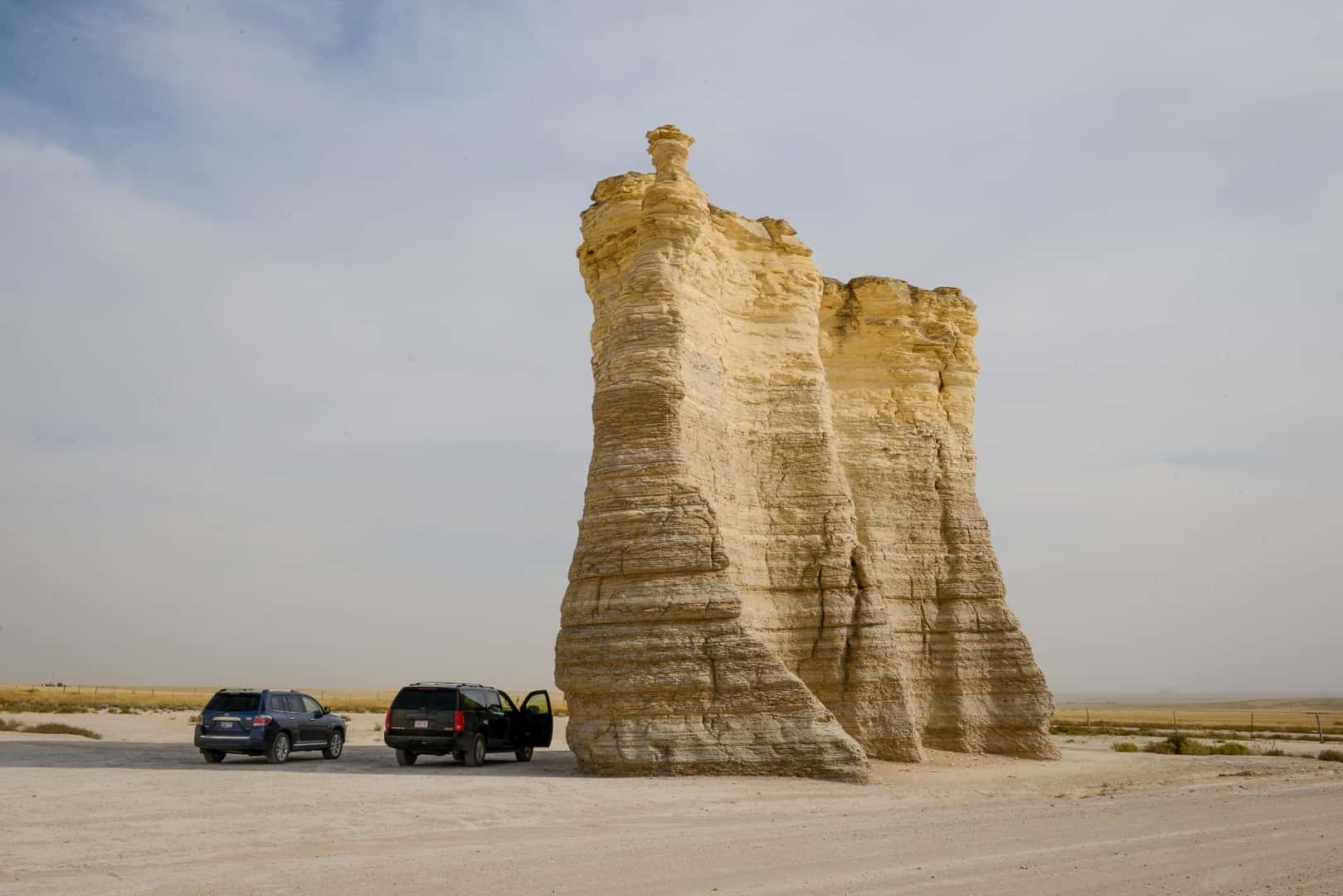 The Beautiful And Spectacular Rock Formations Of The Western Vistas Historic Byway, Visited By A Family In Two Cars