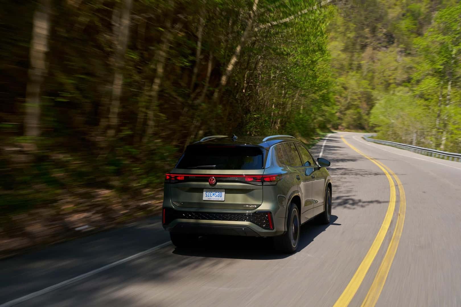 2026 Tiguan Sel R Line Turbo Rear View Driving
