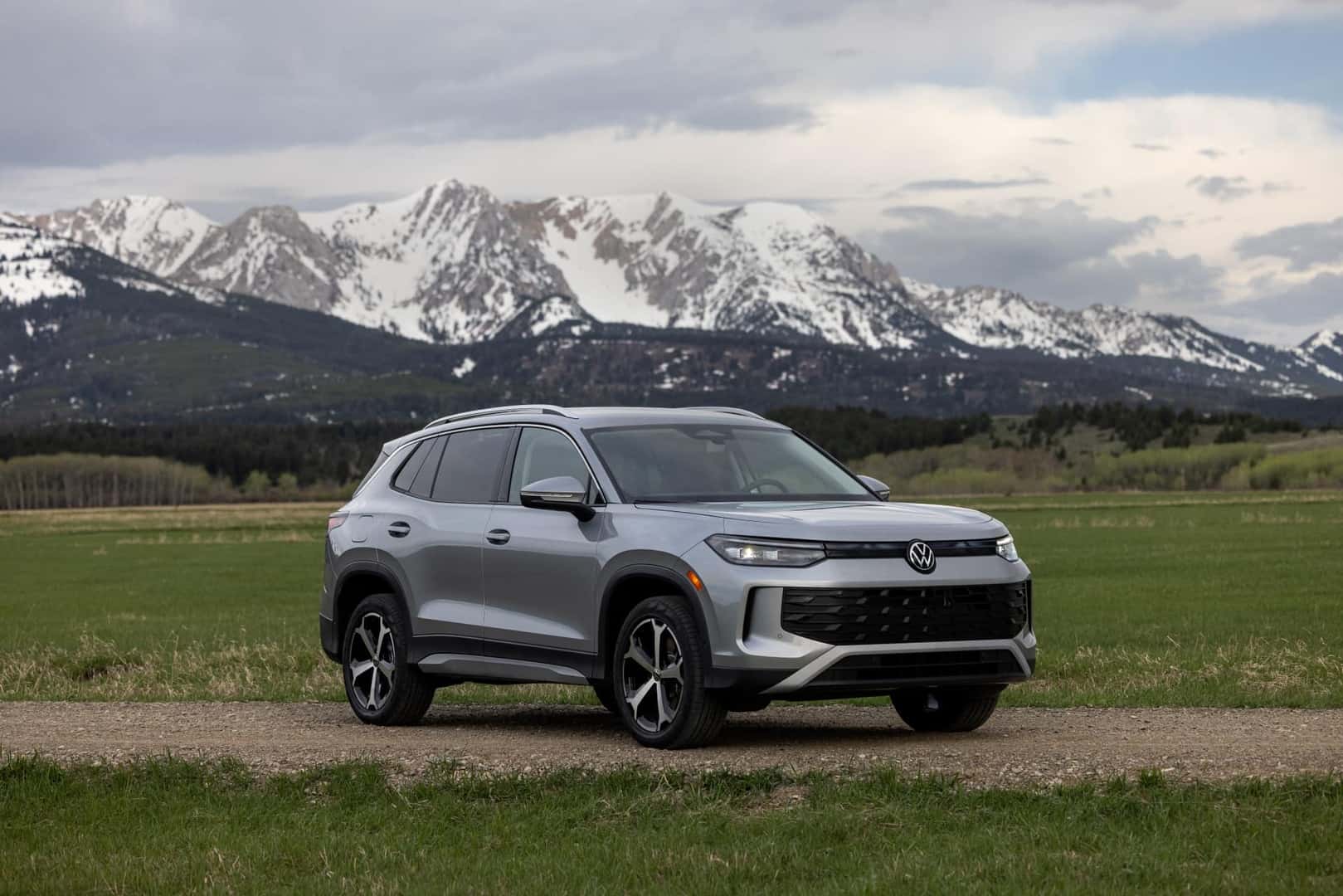 The Safe And Secure Volkswagen Tiguan. Parked In Front Of A Vast And Intimidating