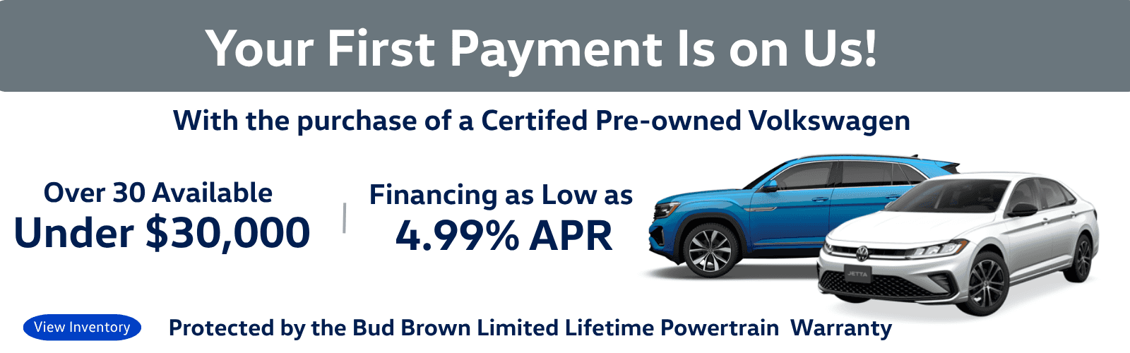 Buy CPO-Your 1st payment is on us
