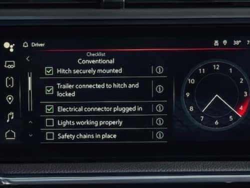 2024 GMC Sierra HD Denali view of trailering tech on touchscreen