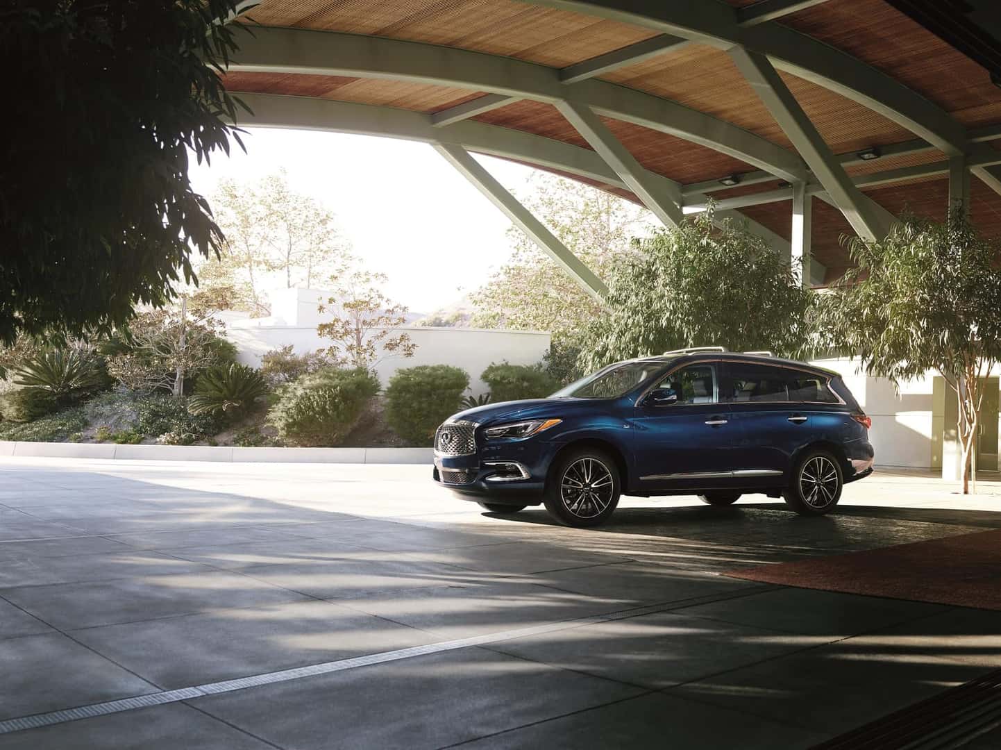 Blue IFINITI QX60 Parked