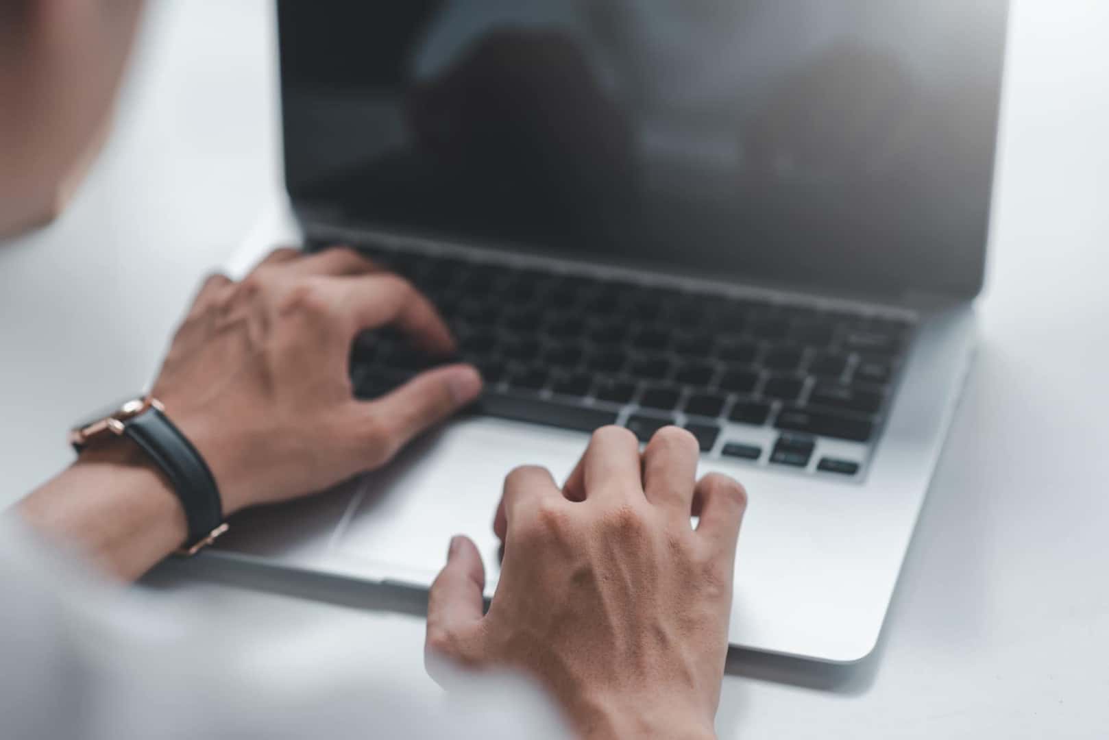 Person using laptop