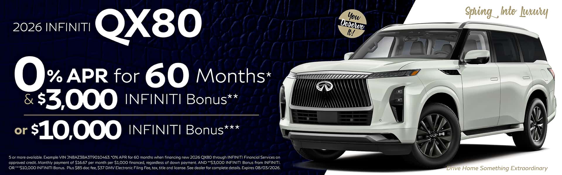 QX80 Offer