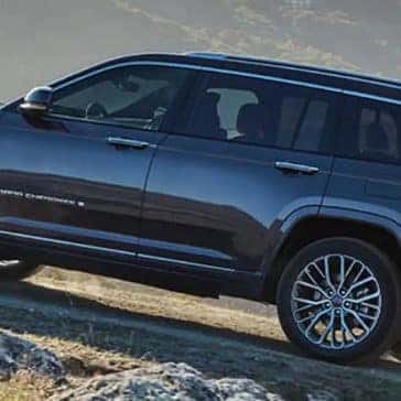 Jeep Grand Cherokee on an incline