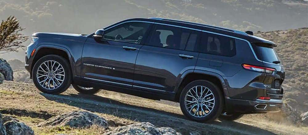 Jeep Grand Cherokee on an incline