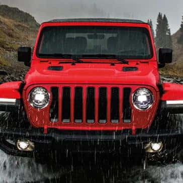 Red Jeep Wrangler