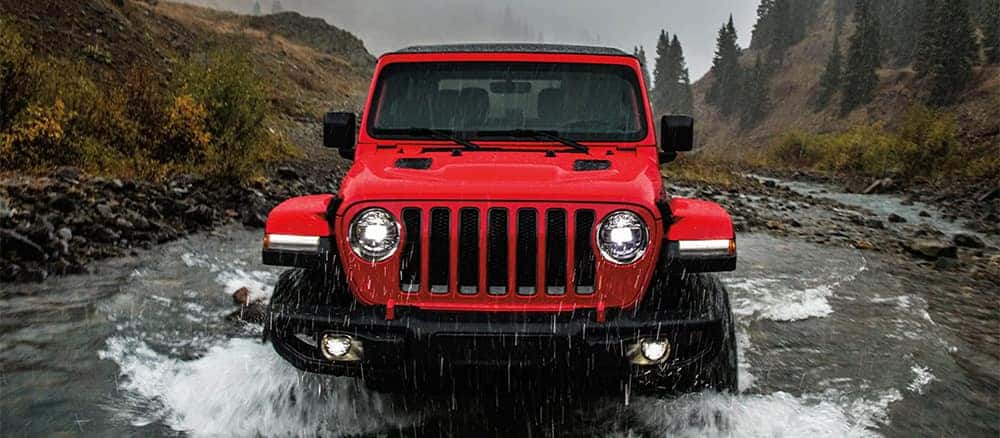 Red Jeep Wrangler