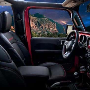 Jeep Rubicon Interior with red trim