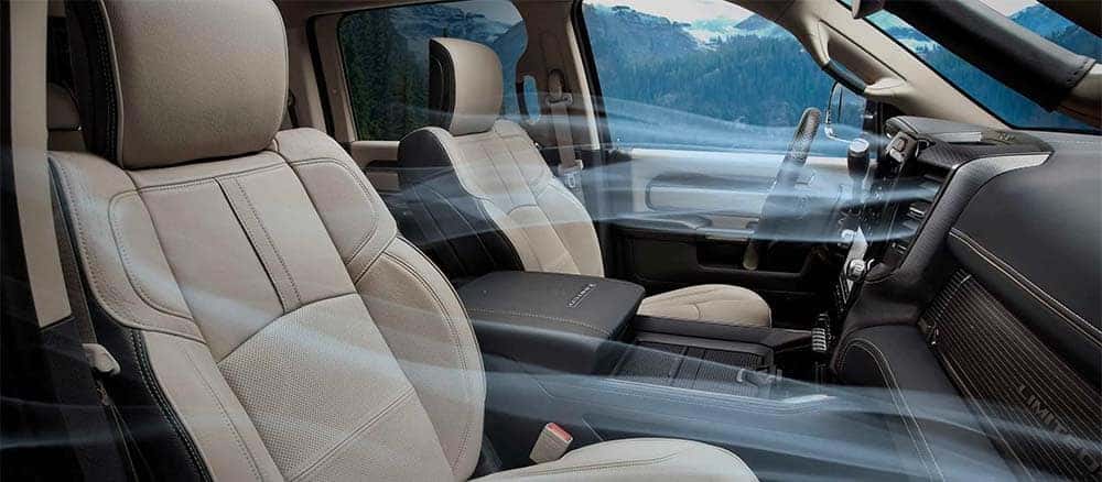 RAM Interior showing air flow
