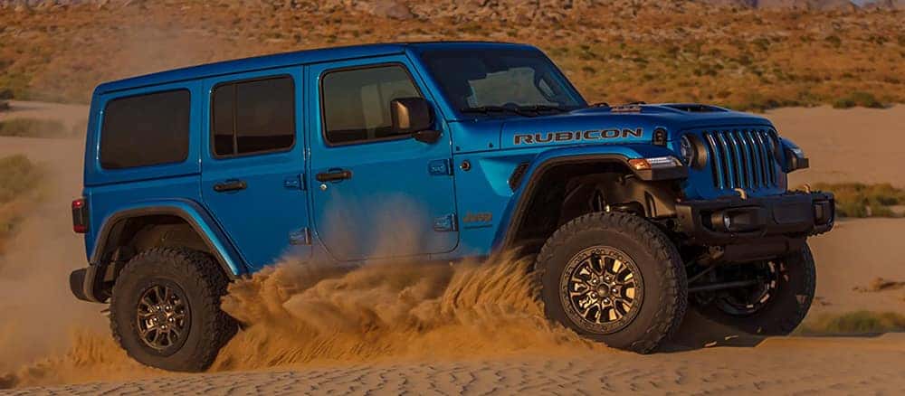 Blue Jeep wrangler
