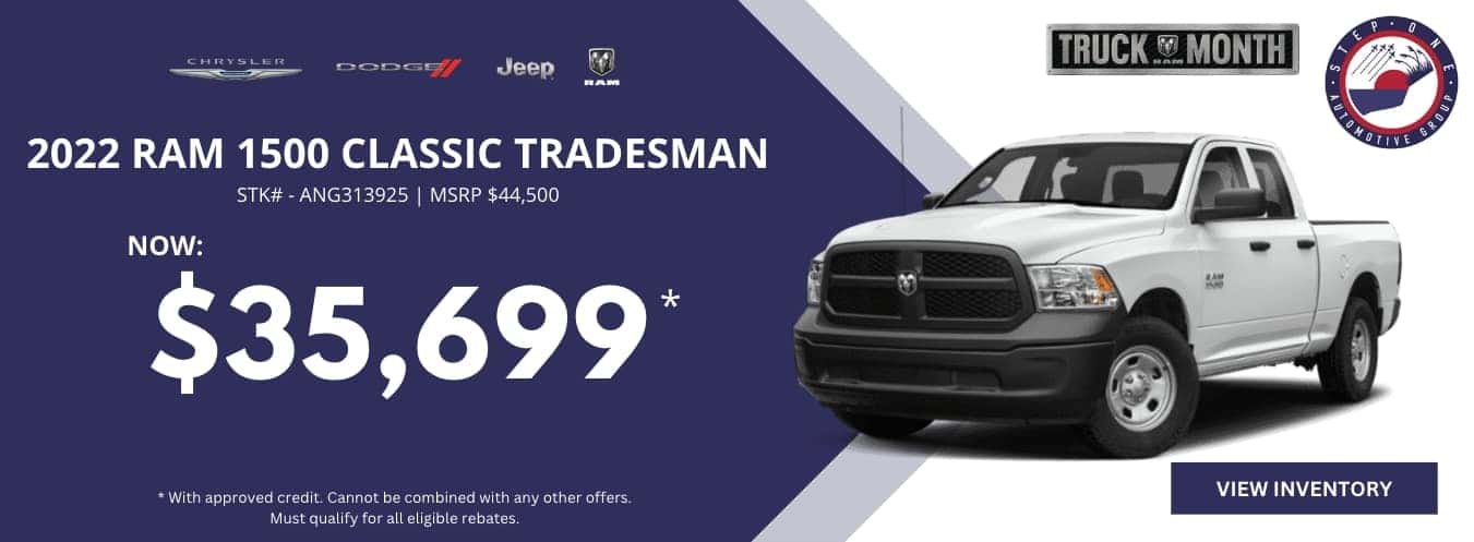 2022 Ram 1500 Classic Tradesman Now $35,699 at CDJR Fort Walton Beach