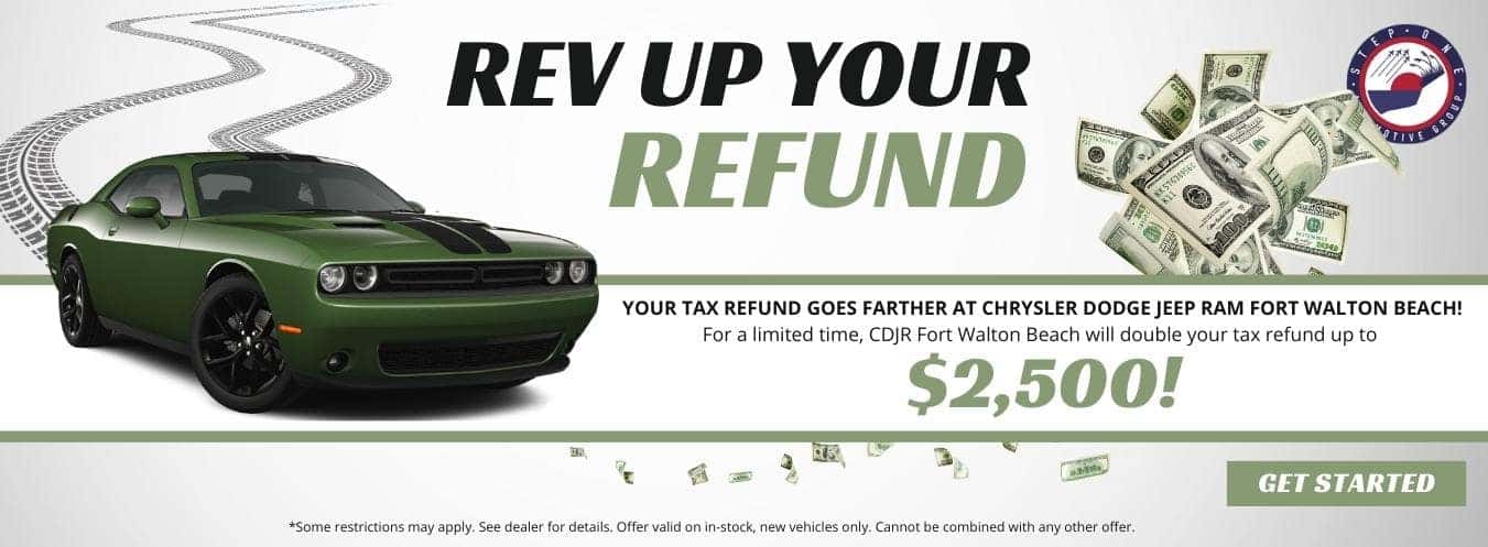 Double You Tax Refund Up to $2500 at CDJR Fort Walton Beach